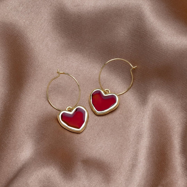 red heart pendant earrings 462365 grande
